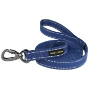 Повідець BronzeDog Cotton для собак, брезент з карабіном на замку, синій, 300×2 см