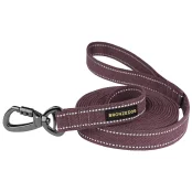 Повідець BronzeDog Cotton для собак, брезент з карабіном на замку, чері, 300×2.5 см