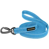 Повідець BronzeDog Cotton для собак, брезент з карабіном на замку, блакитний, 300×3.2 см