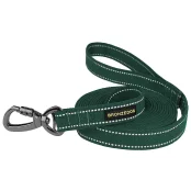 Повідець BronzeDog Cotton для собак, брезент з карабіном на замку, зелений, 500×2 см