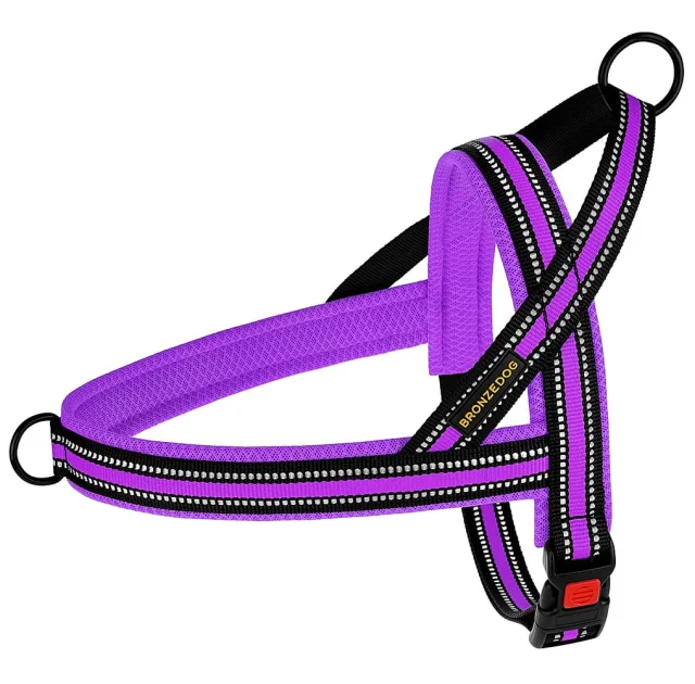 Шлея BronzeDog Mesh Скандинавська для собак, фіолетовий, 32-38 см