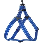 Шлея BronzeDog Active для собак, світловідбиваючий нейлон, синій, 45-60 см