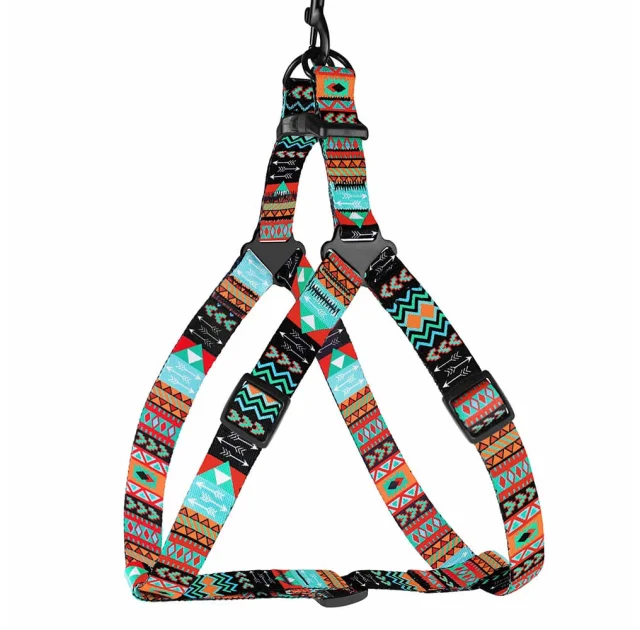 Шлея BronzeDog Tribal для собак, нейлон, принт ацтеки, 57-73 см