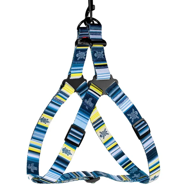 Шлея BronzeDog Urban West для собак, нейлон, синій, 57-73 см