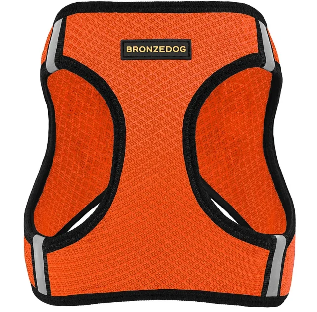 Шлея BronzeDog Mesh Vest для собак, сітчастий нейлон, помаранчевий, 43-53 см