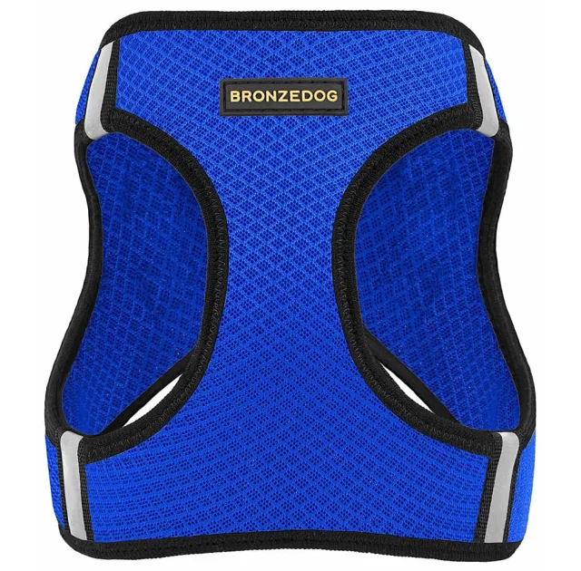Шлея BronzeDog Mesh Vest для собак, сітчастий нейлон, синій, 29-34 см