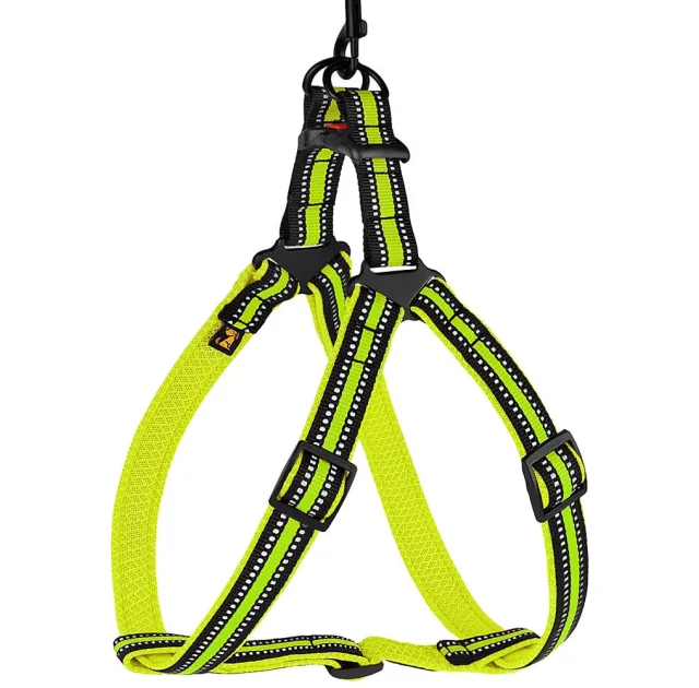 Шлея BronzeDog Mesh Стандарт для собак, сітчастий нейлон, лимонний, 45-60 см