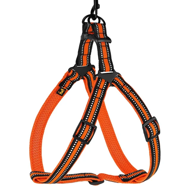 Шлея BronzeDog Mesh Стандарт для собак, сітчастий нейлон, помаранчевий, 45-60 см