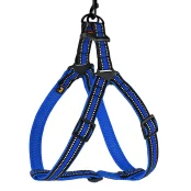 Шлея BronzeDog Mesh Стандарт для собак, сітчастий нейлон, синій, 45-60 см