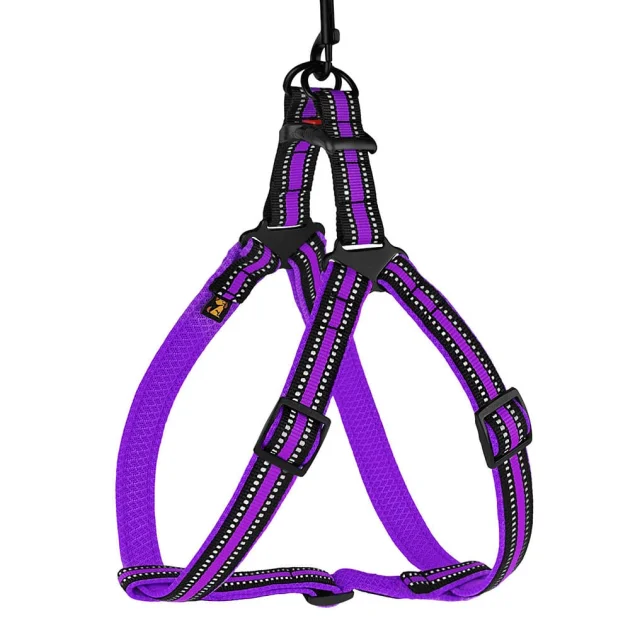 Шлея BronzeDog Mesh Стандарт для собак, сітчастий нейлон, фіолетовий, 45-60 см