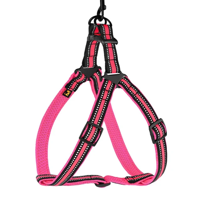 Шлея BronzeDog Mesh Стандарт для собак, сітчастий нейлон, рожевий, 57-73 см