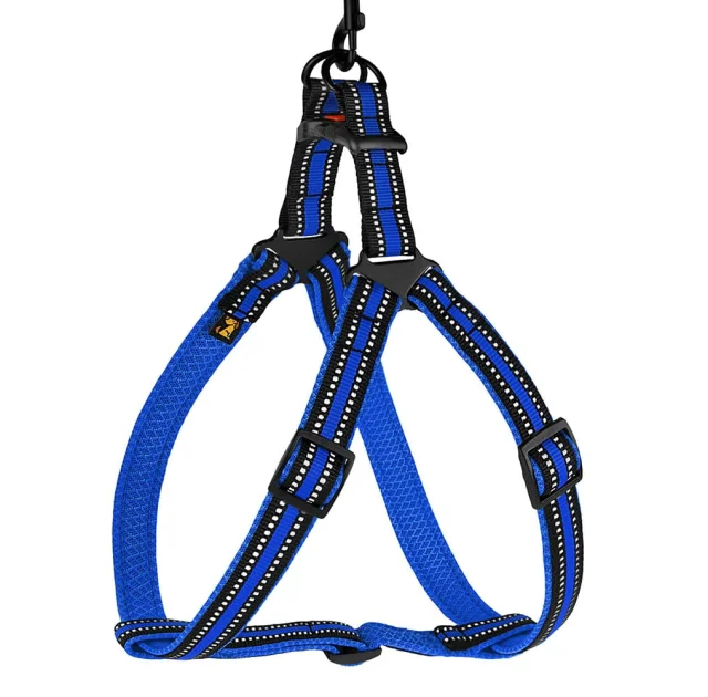 Шлея BronzeDog Mesh Стандарт для собак, сітчастий нейлон, синій, 57-73 см