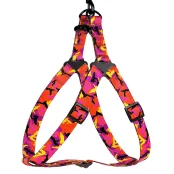 Шлея BronzeDog Camo для собак, нейлон, рожевий, 40-53 см