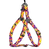 Шлея BronzeDog Camo для собак, нейлон, помаранчевий, 57-73 см