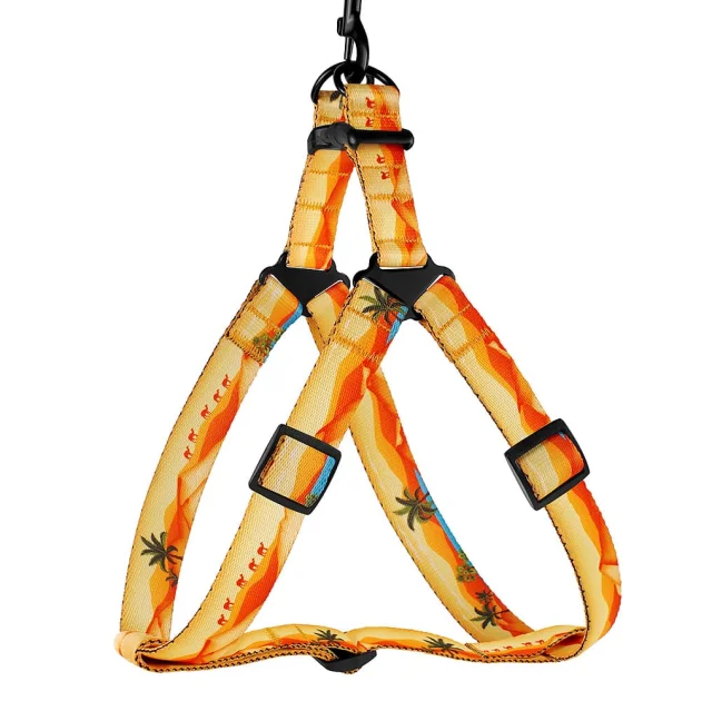 Шлея BronzeDog Travel для собак, нейлон, принт пустеля, 40-53 см