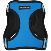 Шлея BronzeDog Sport Vest для собак з нейлону, неопрену і 3D сітки, блакитний, 34-42 см