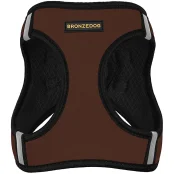 Шлея BronzeDog Sport Vest для собак з нейлону, неопрену і 3D сітки, коричневий, 34-42 см