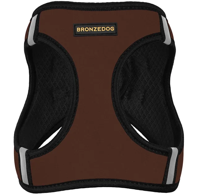 Шлея BronzeDog Sport Vest для собак з нейлону, неопрену і 3D сітки, коричневий, 34-42 см