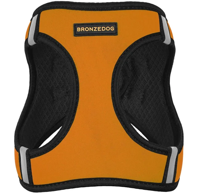 Шлея BronzeDog Sport Vest для собак з нейлону, неопрену і 3D сітки, помаранчевий, 34-42 см