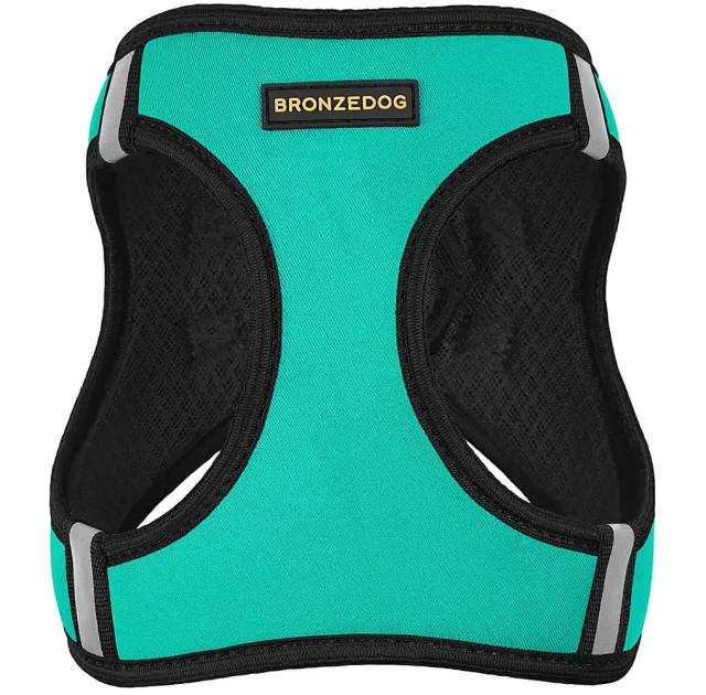 Шлея BronzeDog Sport Vest для собак з нейлону, неопрену і 3D сітки, ментоловий, 29-34 см