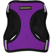 Шлея BronzeDog Sport Vest для собак з нейлону, неопрену і 3D сітки, фіолетовий, 26-29 см