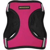 Шлея BronzeDog Sport Vest для собак з нейлону, неопрену і 3D сітки, рожевий, 42-47 см