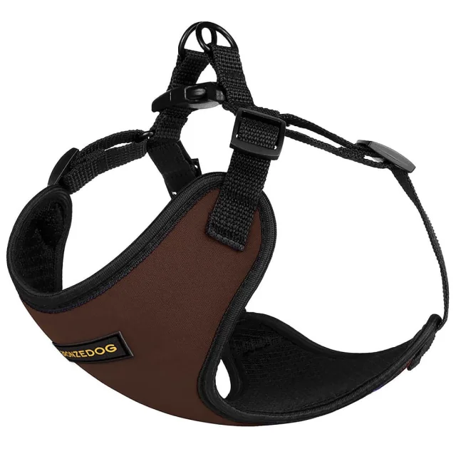 Шлея BronzeDog Sport для собак з неопрена, коричневий, 40-46 см