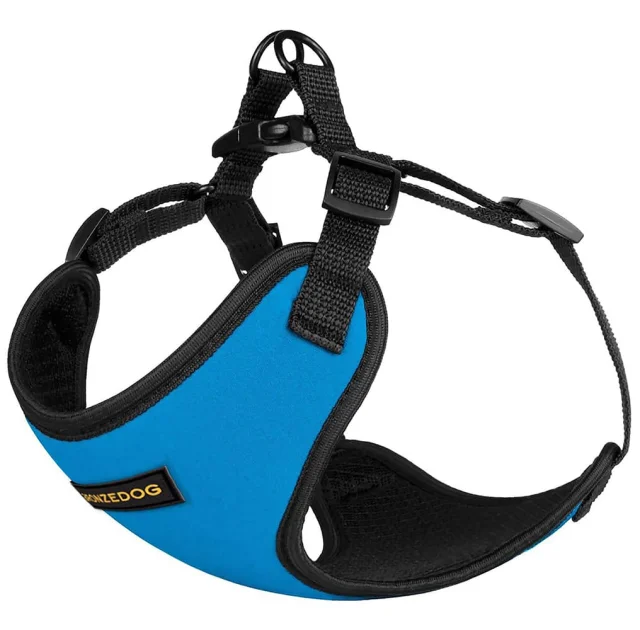 Шлея BronzeDog Sport для собак з неопрена, блакитний, 40-46 см