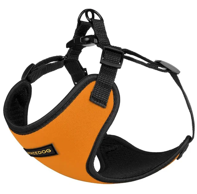 Шлея BronzeDog Sport для собак з неопрена, помаранчевий, 28-33 см
