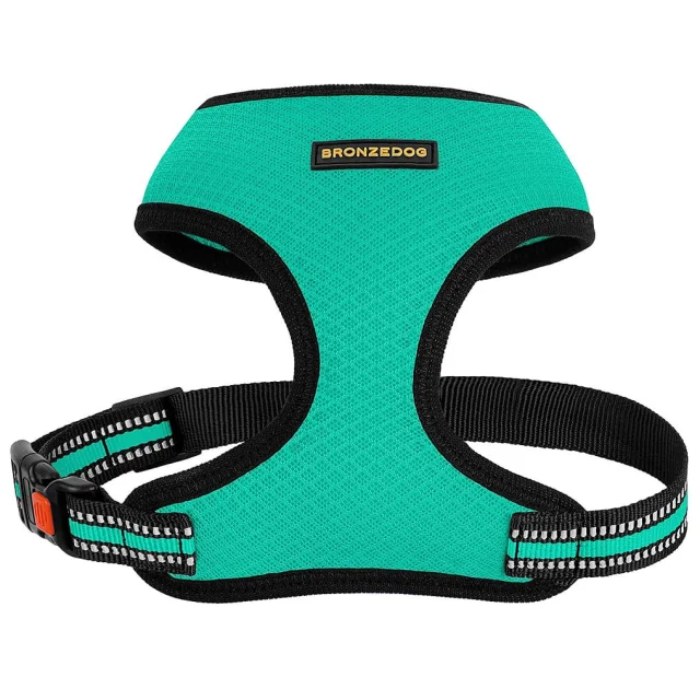 Шлея BronzeDog Mesh для собак дрібних порід, сітчастий нейлон, ментоловий, 40-46 см