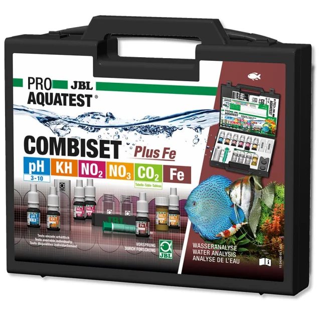 Валіза JBL ProAquaTest Lab Combiset Plus Fe, для визначення параметрів води, в прісноводних акваріумах