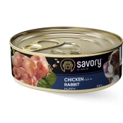Вологий корм Savory Puppy Chicken&Rabbit для цуценят, курка з кроликом, 100 г