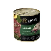 Влажный корм для взрослых собак Savory, с четырьмя видами мяса, 400 г