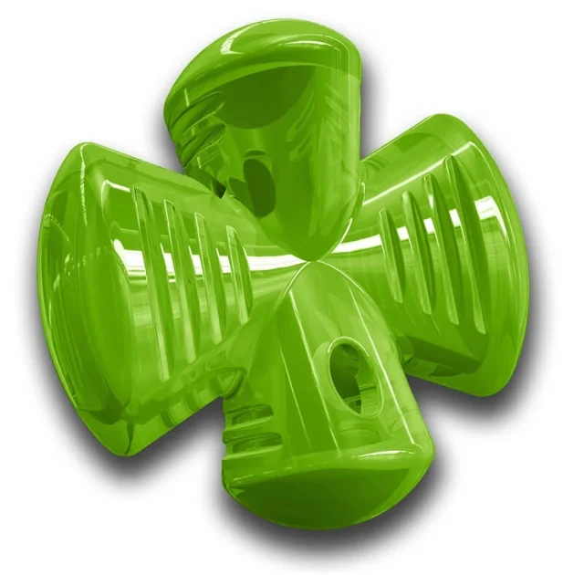 Игрушка для собак Bionic Opaque Stuffer, для лакомств и жевания, зелёная, 12.5×12.5×6.8 см