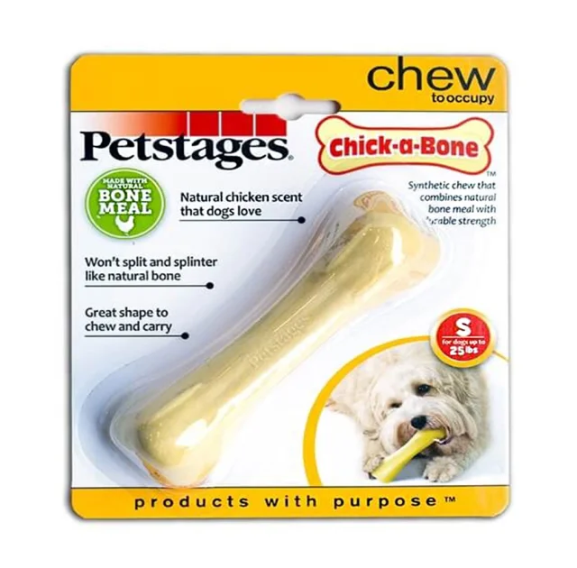 Іграшка для собак Petstages Chick-A-Bone кістка, мала, 12 см