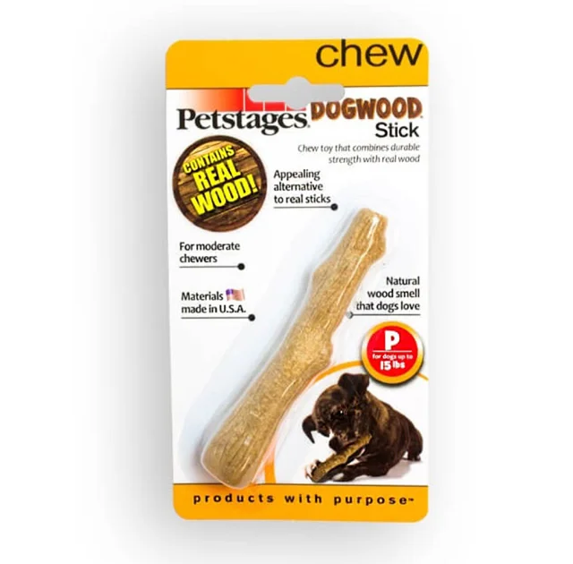 Игрушка для собак Petstages Dogwood Stick Крепкая ветка, мини, 10.5 см