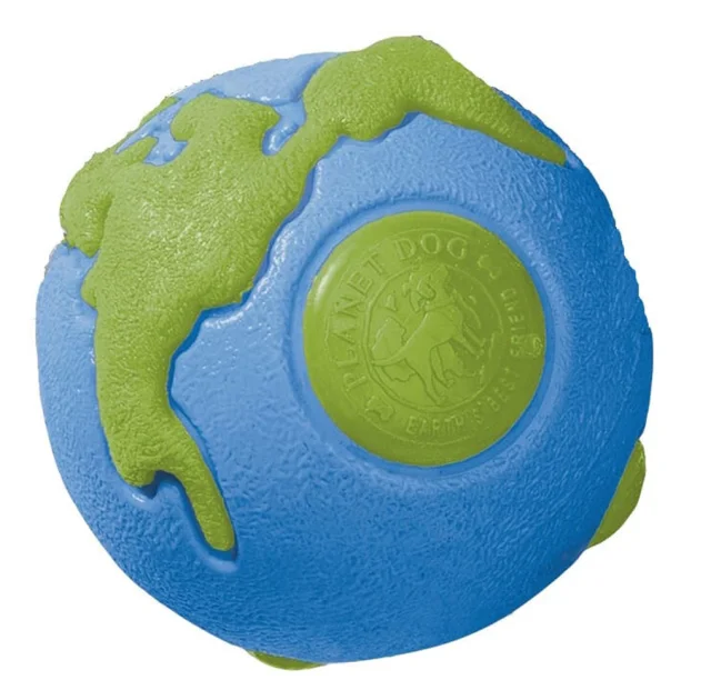 Игрушка для собак Planet Dog Orbee Ball мяч средний, голубой-зелёный, 7 см