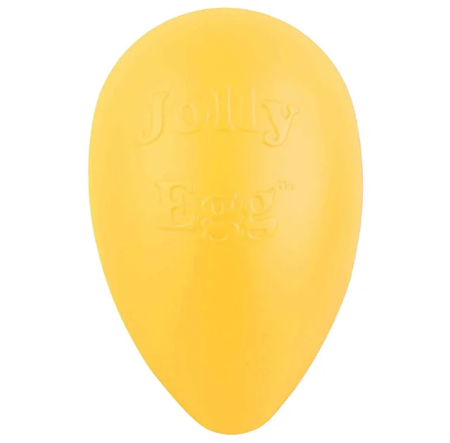 Іграшка Jolly Pets Egg Яйце для собак до 18 кг, тверда, жовта, 20×11 см