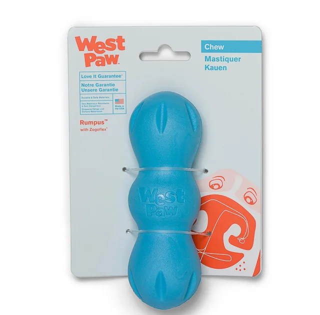Игрушка West Paw Rumpus Medium Tangerine для собак, 13 см, малая, ​​голубая