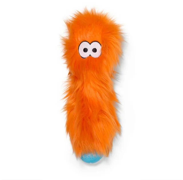 Игрушка-пищалка West Paw Custer Orange Fur для собак, оранжевая, 26 см