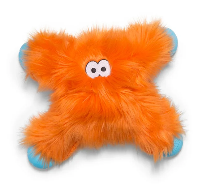 Игрушка-пищалка West Paw Lincoln Orange Fur, оранжевая, 23 см
