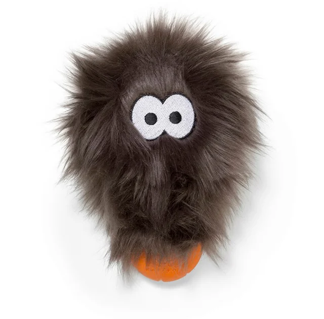 Игрушка-пищалка West Paw Rosebud Pewter Fur, серебряно-коричневая, 17 см