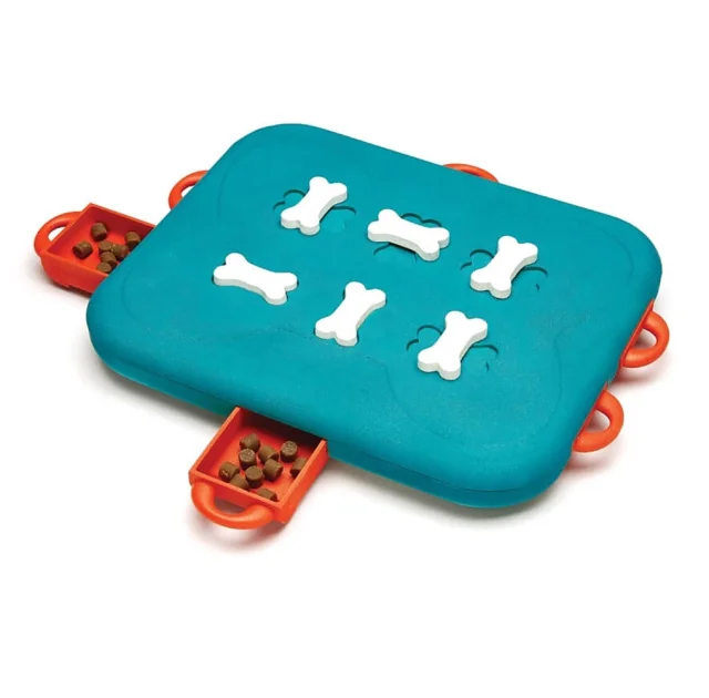 Интерактивная игрушка для собак Nina Ottoson Дог Казино, бирюзовая, 24.5×31.5×3.5 см