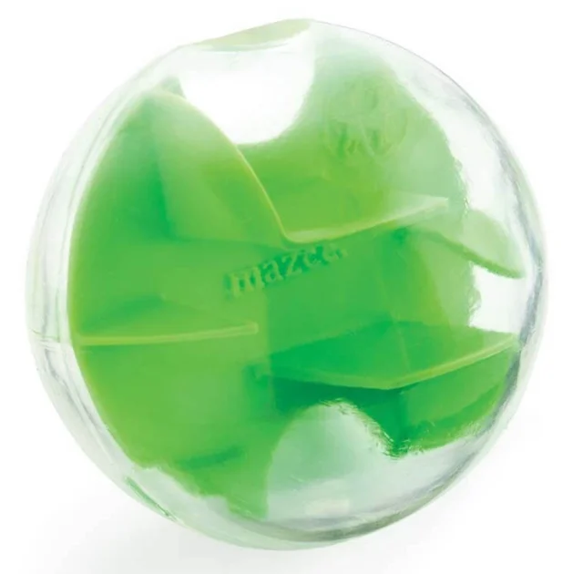 Интерактивная игрушка для собак Planet Dog Mazee мяч-лабиринт, зелёный, 12.5 см