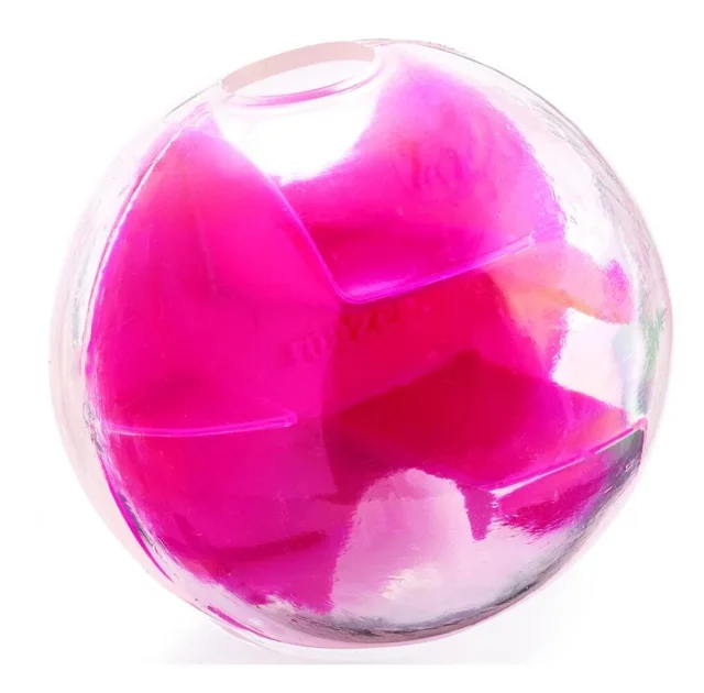 Интерактивная игрушка для собак Planet Dog Mazee мяч-лабиринт, розовый, 12.5 см