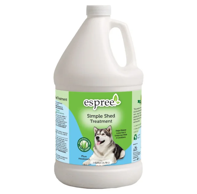 Кондиционер ESPREE Simple Shed Treatment с ароматом сливы, для собак во время линьки, 3.79 л