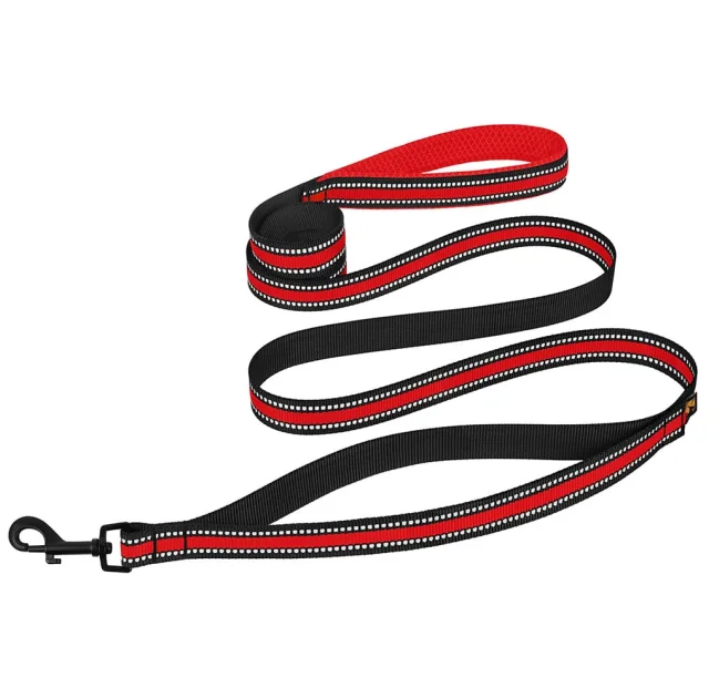 Повідець BronzeDog Mesh для собак, сітчастий нейлон, червоний, 200×2.5 см