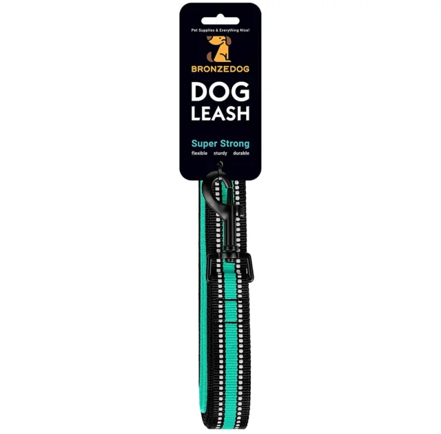 Повідець BronzeDog Mesh для собак, сітчастий нейлон, ментоловий, 200×2 см