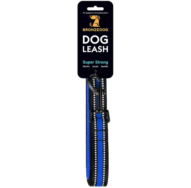 Повідець BronzeDog Mesh для собак, сітчастий нейлон, синій, 200×2 см