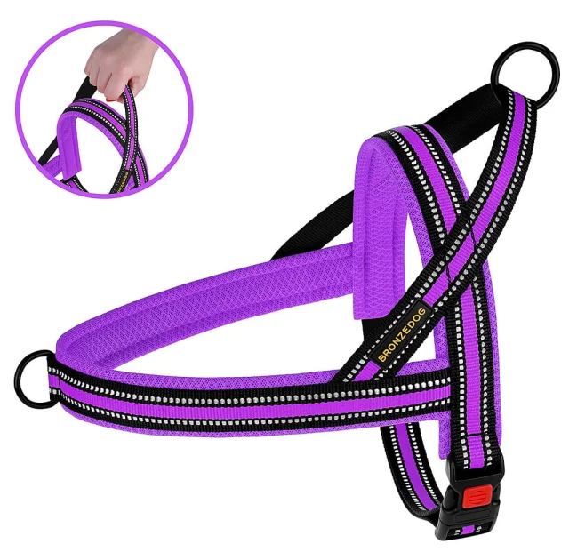 Шлея BronzeDog Mesh Скандинавська для собак, фіолетовий, 32-38 см